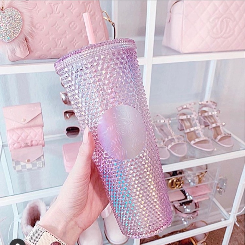 Starbucks Iridescent Sakura 2020 Cold Tumbler Travel Cup Studded